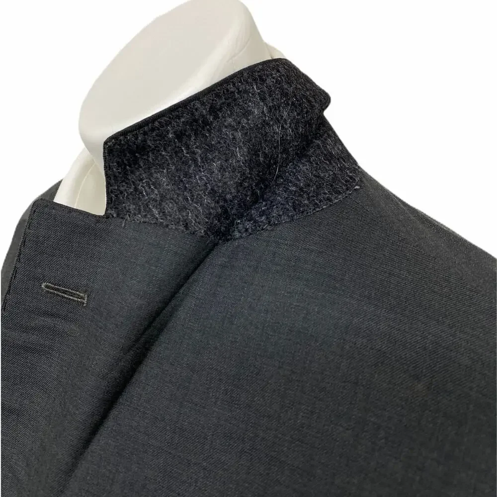 David Donahue Ryan Gray Wool Two Button Suit Jacket Men's Size 44L